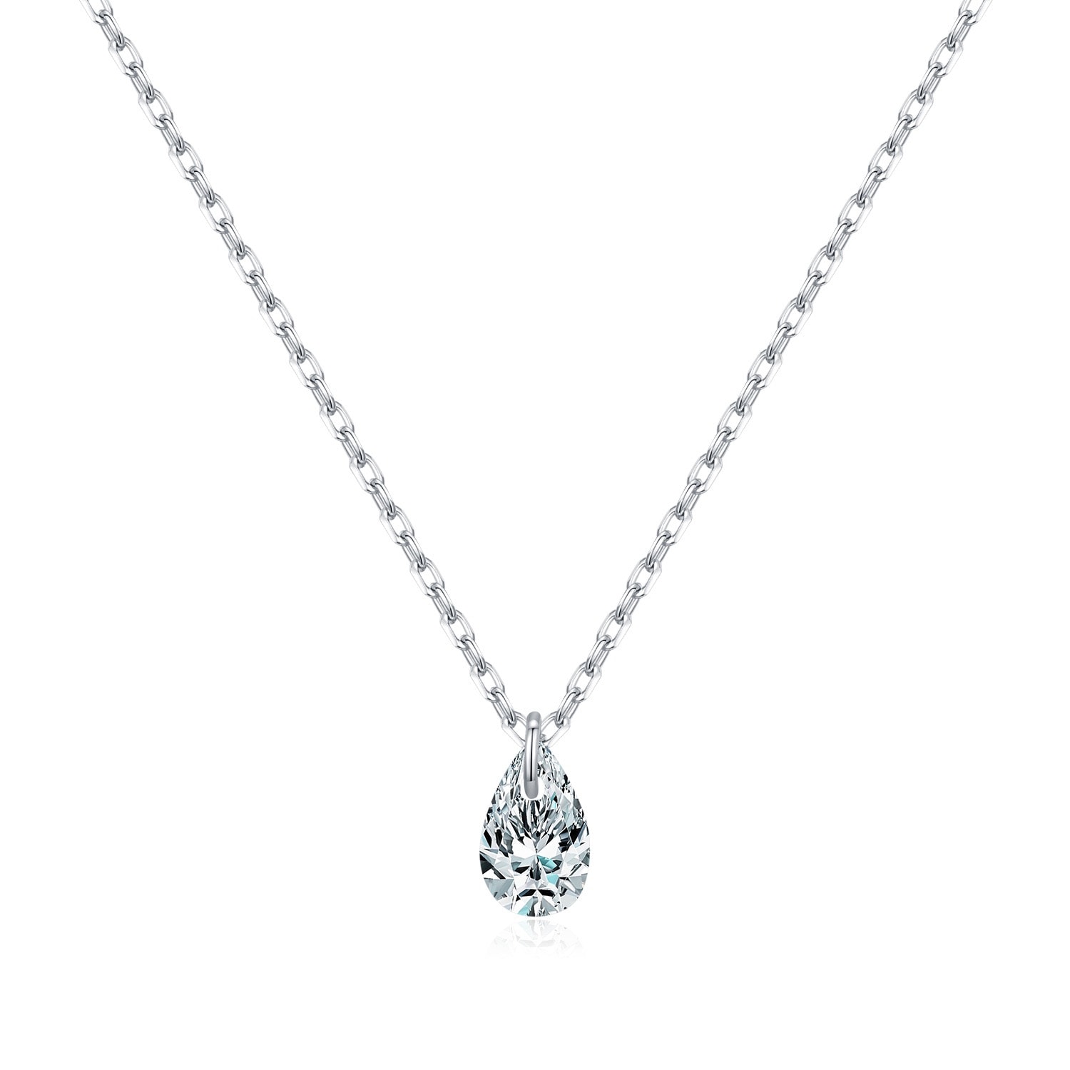 Luna Half-Moon Solitaire Pendant