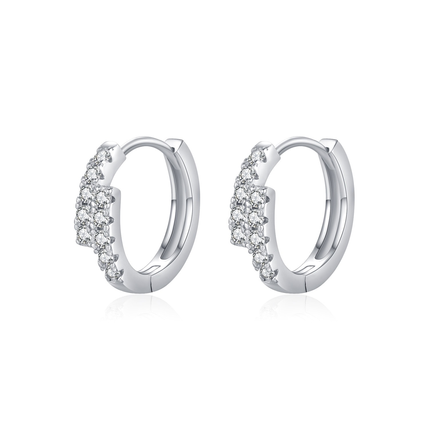 Vallière Céleste Pavé Huggie Earrings