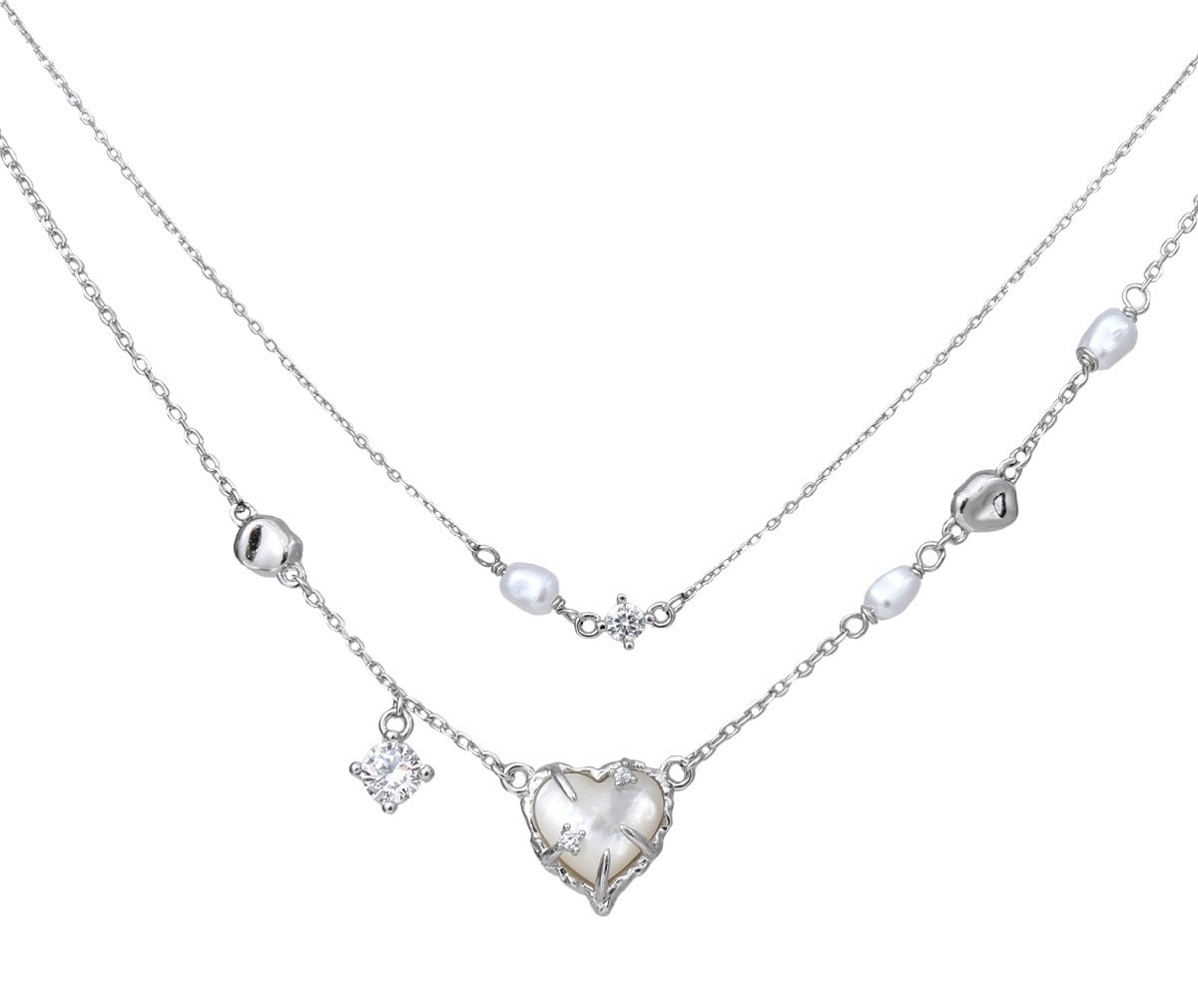 Vallière Amour Layered Heart Necklace